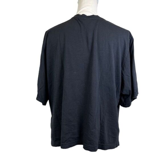 Adidas Women's Boxy T-shirt Logo front Black Crew Neck Size XL - Picture 2 of 8